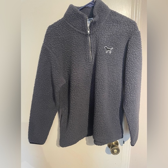 PINK Victoria's Secret Tops - PINK - Sherpa Pullover Sweater with pockets